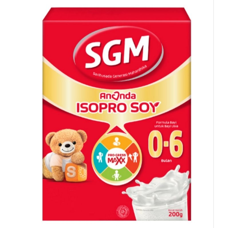 SGM Ananda Isopro soy susu soya kedelai bubuk pertumbuhan anak usia 0-6 bulan 200 gram