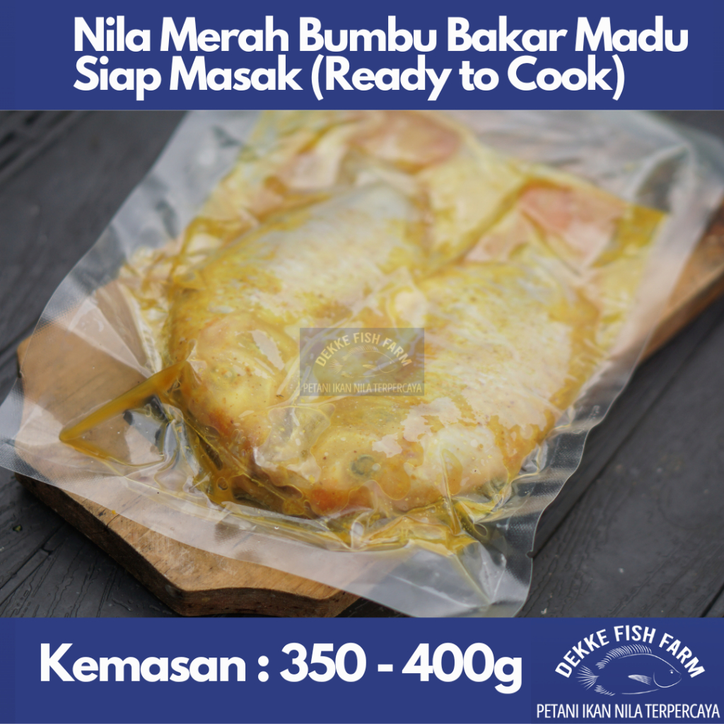 

RB Ikan Nila Merah Marinasi Bumbu Bakar Madu / Honey Grilled Seasoned Marinated Red Tilapia Ready to