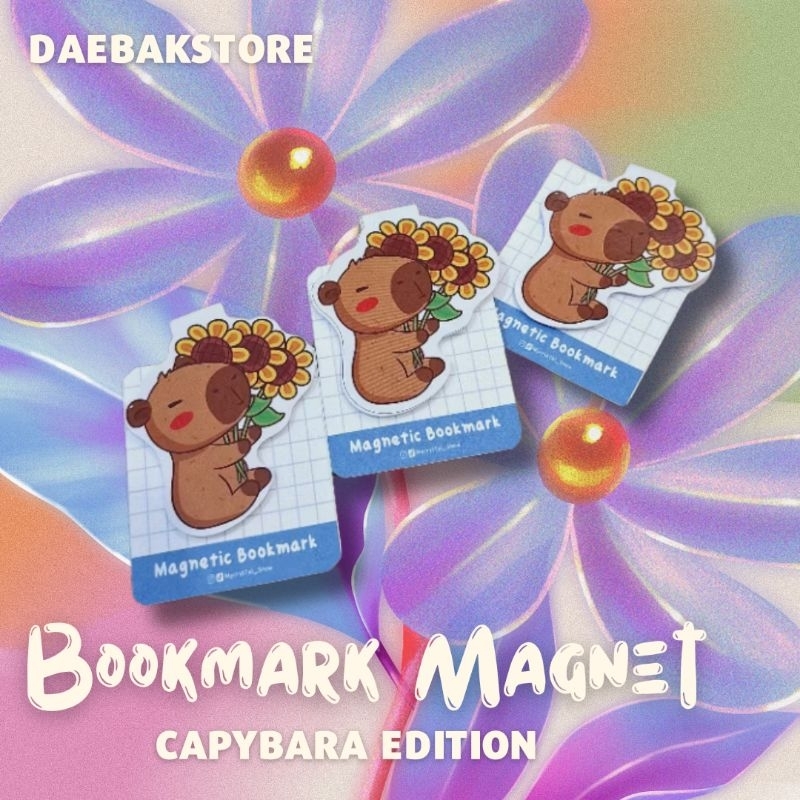 

Bookmark Magnet Pembatas Buku Lucu Capybara Edition