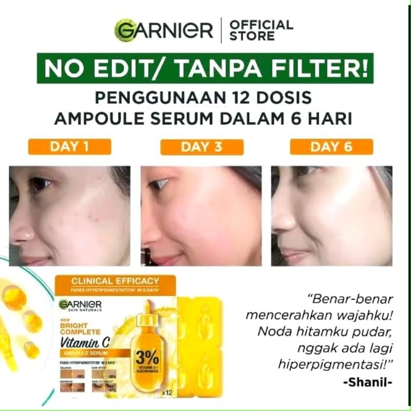 GARNIER BRIGHTENING AMPOULE SERUM
