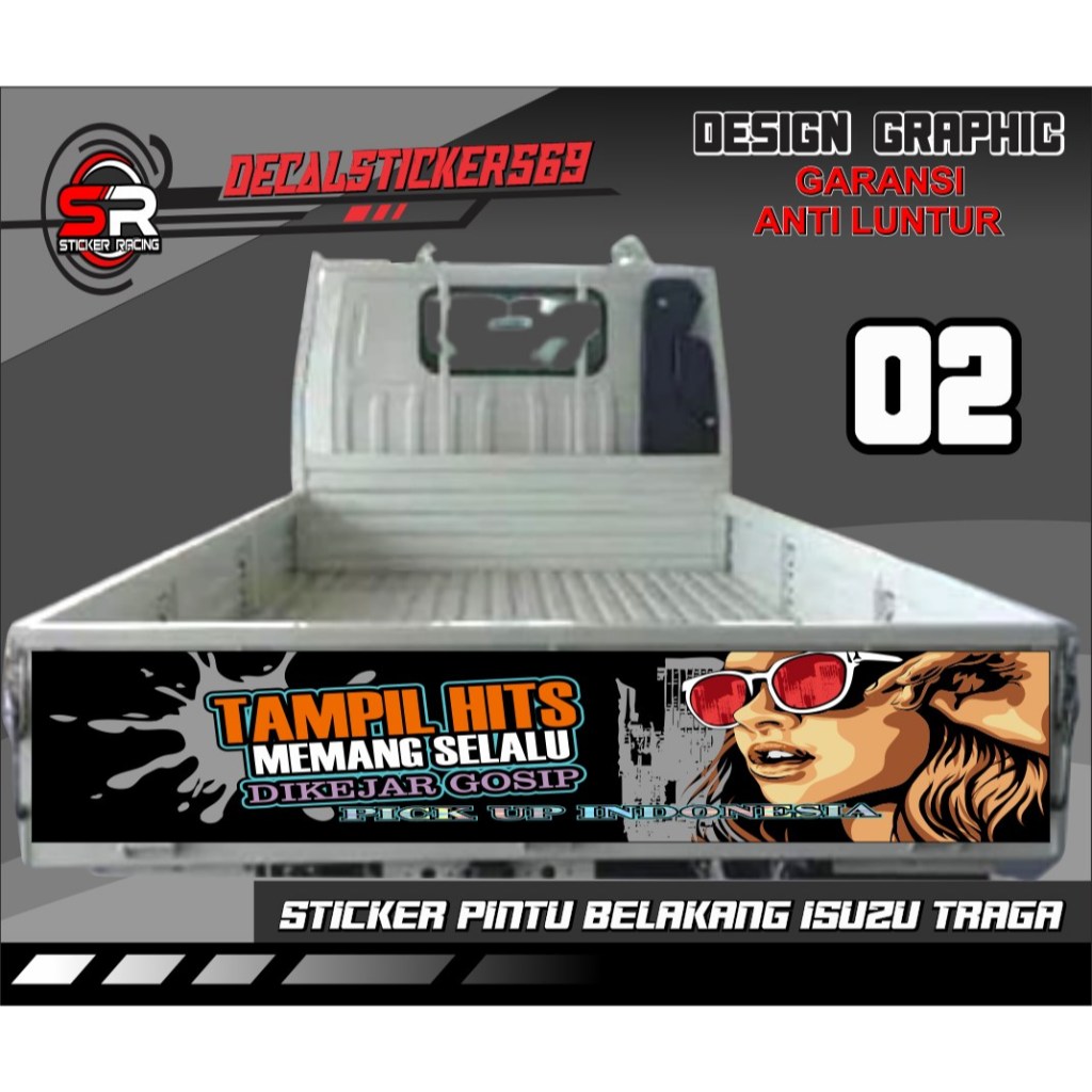 STIKER PINTU BELAKANG TRAGA VARIASI KEREN