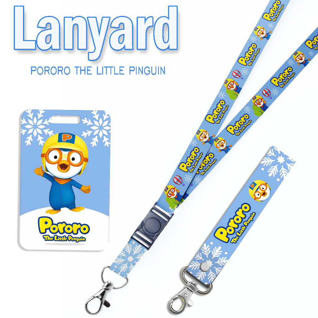 

STRAP LANYARD CARD HOLDER Pororo the little pinguin Gantungan Kunci - Handphone - ID Card