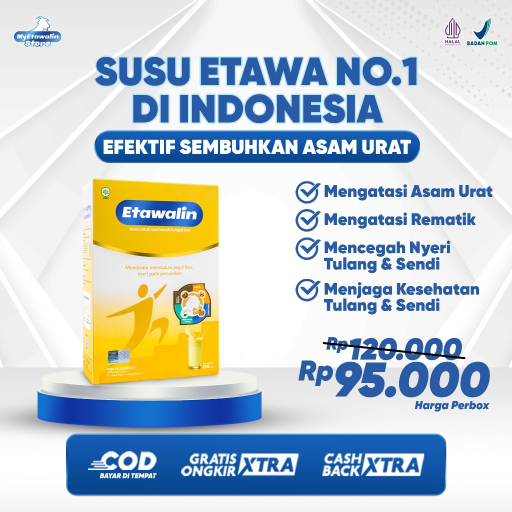 

Etawalin - Susu Kambing Etawa Mengatasi Asam Urat dan Tulang Original 1 Box