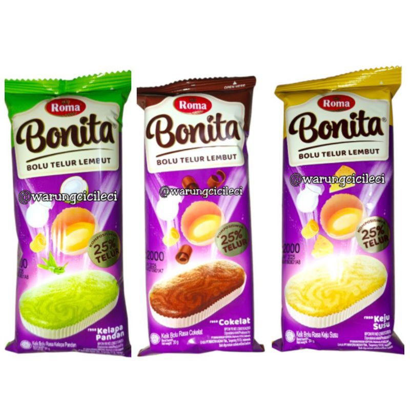 

ROMA - BONITA BOLU LEMBUT TELUR 30g