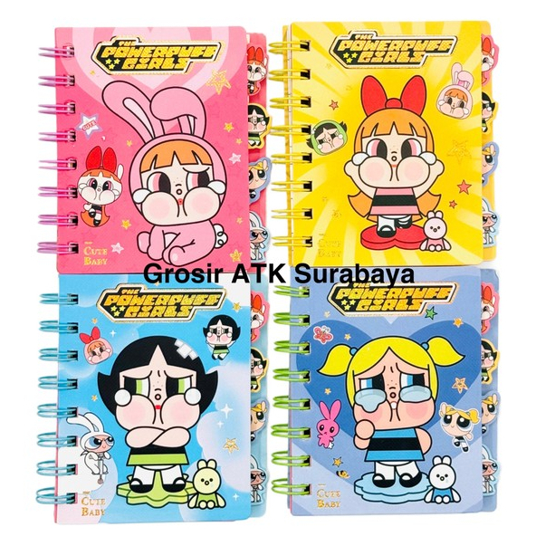

( DAPAT 1 PCS ) NOTEBOOK A7 SPIRAL POWERPUFF GIRLS X CRY BABY A7-205-1 / Buku Agenda Diary Notes Spiral A7 POWERPUFF GIRLS X CRY BABY A7-205-1