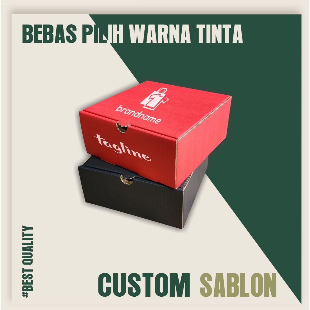 

Custom Sablon Box Hampers100 pcs Size (S) + Sablon 1 Warna custom desain | custom sablon