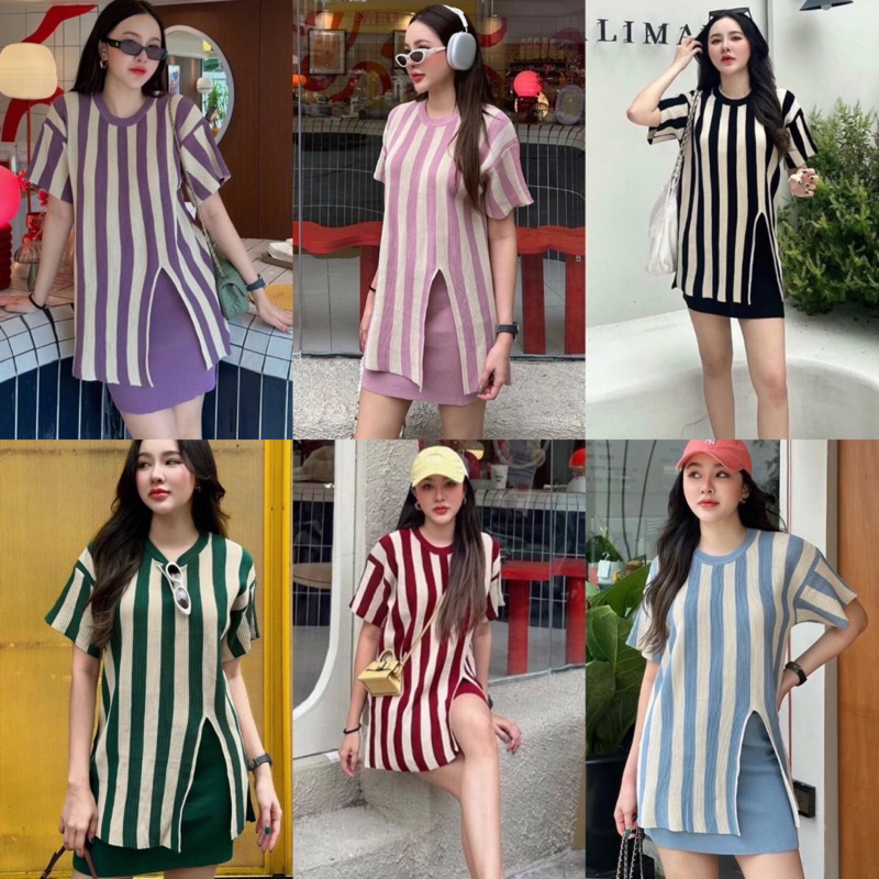 ONESET SALUR ROK PENDEK / SET KNIT SALUR RAJUT