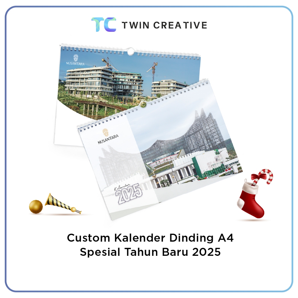 

Custom Kalender Dinding A4 Spiral Souvenir Tahun Baru - Custom Calendar Poster Happy New Year