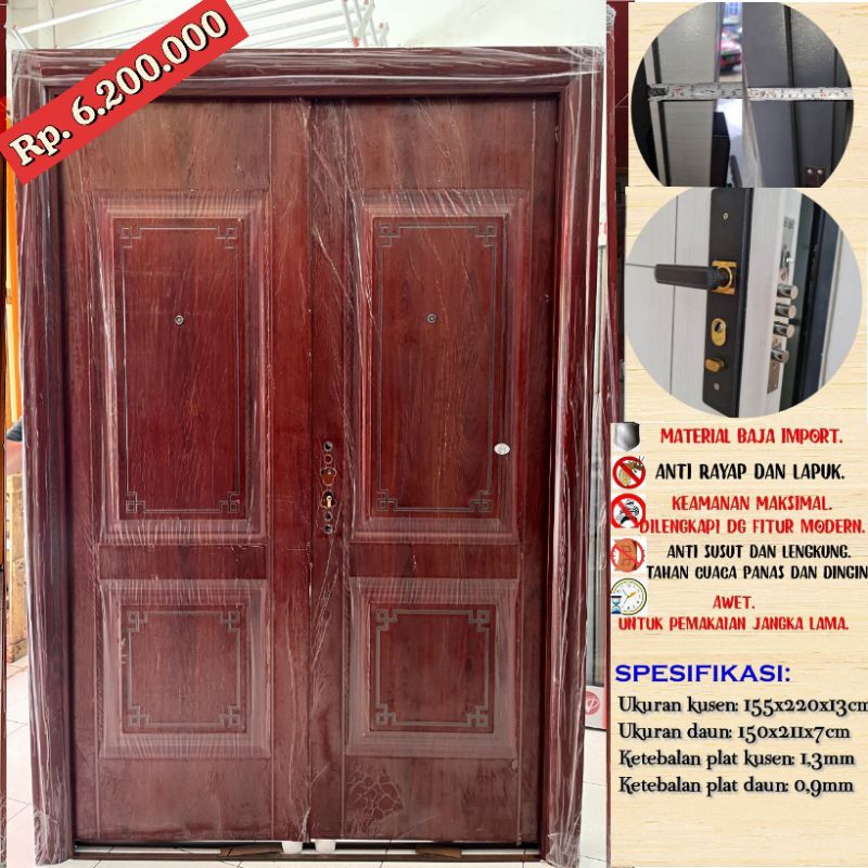 pintu 2 daun baja