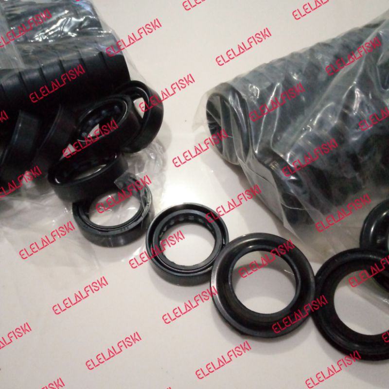 1 set 4pcs seal oli dan debu shock 27 untuk shockbreaker hidrolik sepeda listrik