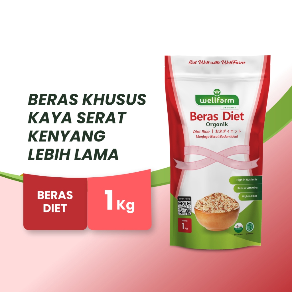 

KANBAI Beras Organik Diet 1 Kg Bantu Lengkapi Kebutuhan Diet Sehat