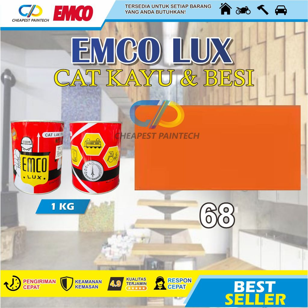 EMCO CAT KAYU BESI 1 KG 68