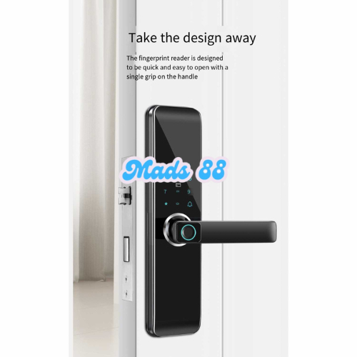 Smart Door Lock Handel Handle Gagang Kunci Pintu Rumah Fingerprint Sidik Jari High Quality