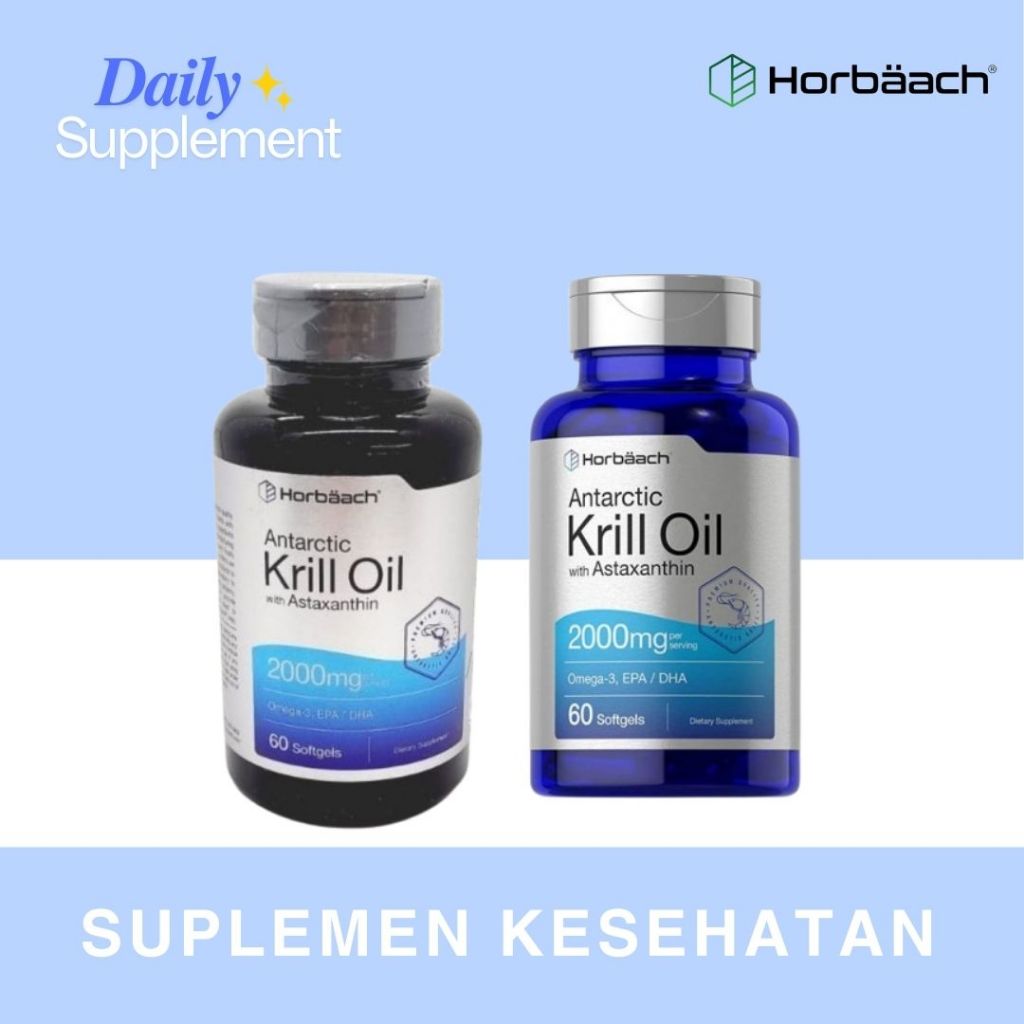 Horbaach Antarctic Krill Oil with Astaxanthin 2000mg - 60 Softgels
