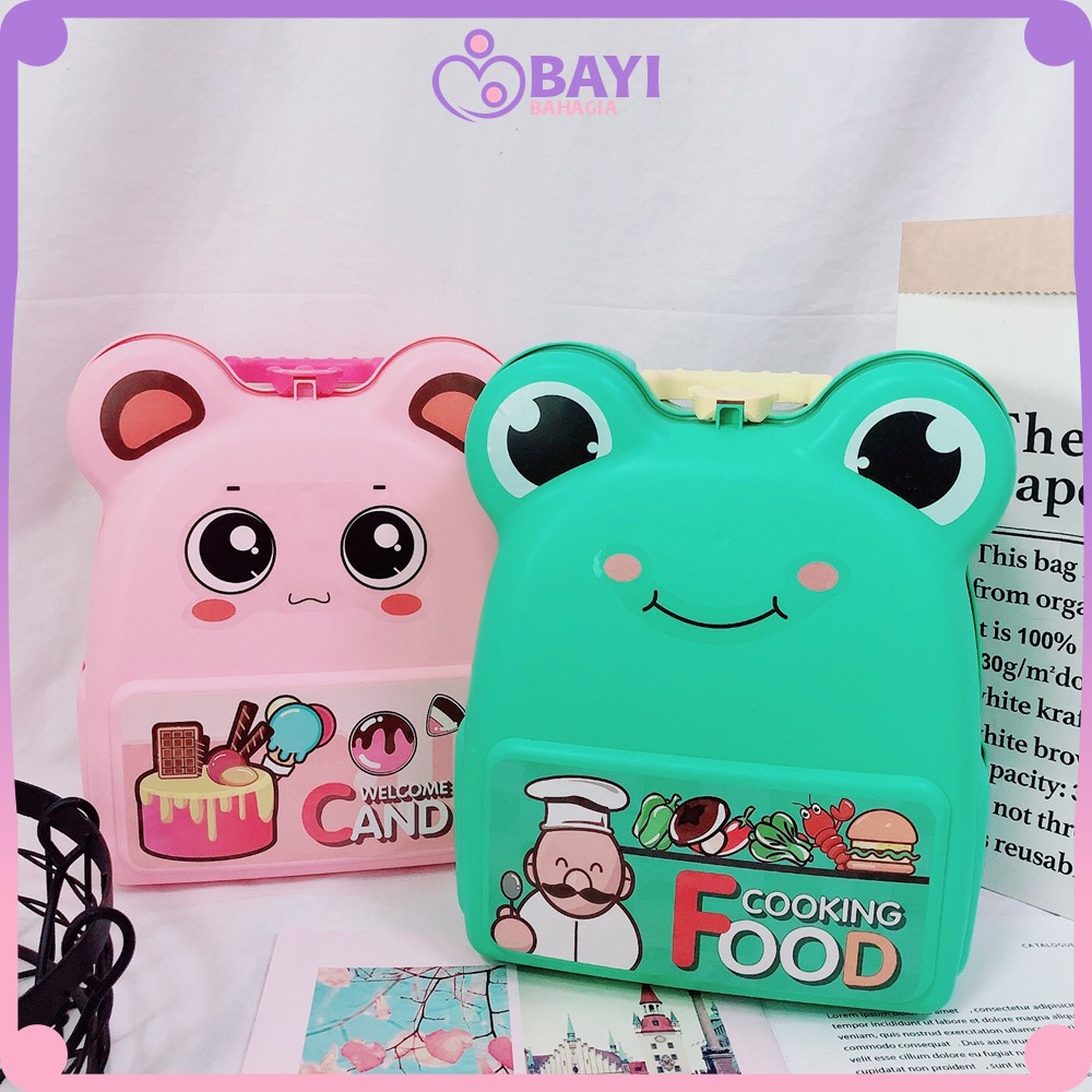 Mainan Set Kitchen Tas Ransel Anak / Mainan Masak Masakan Wastafel / Set Ice Cream Maker Portable Ba