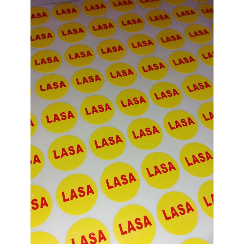 

Stiker LASA Bulat Ukuran 2 cm