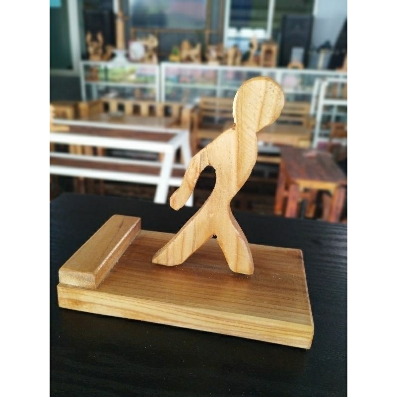 holder dudukan tatakan hp dari kayu