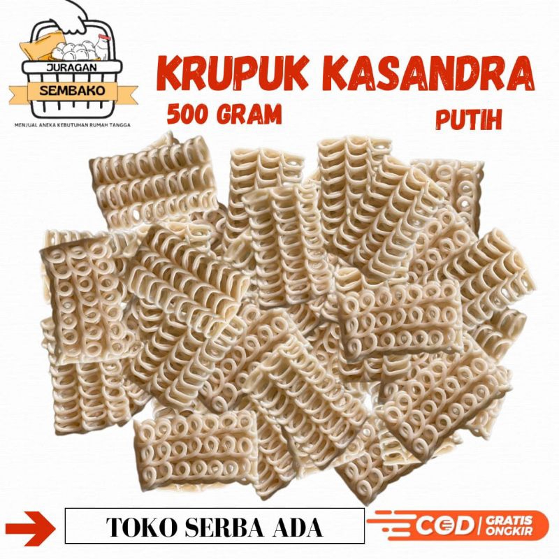 

Krupuk Kasandra Putih ½kg 500gram Krupuk Seblak Mentah