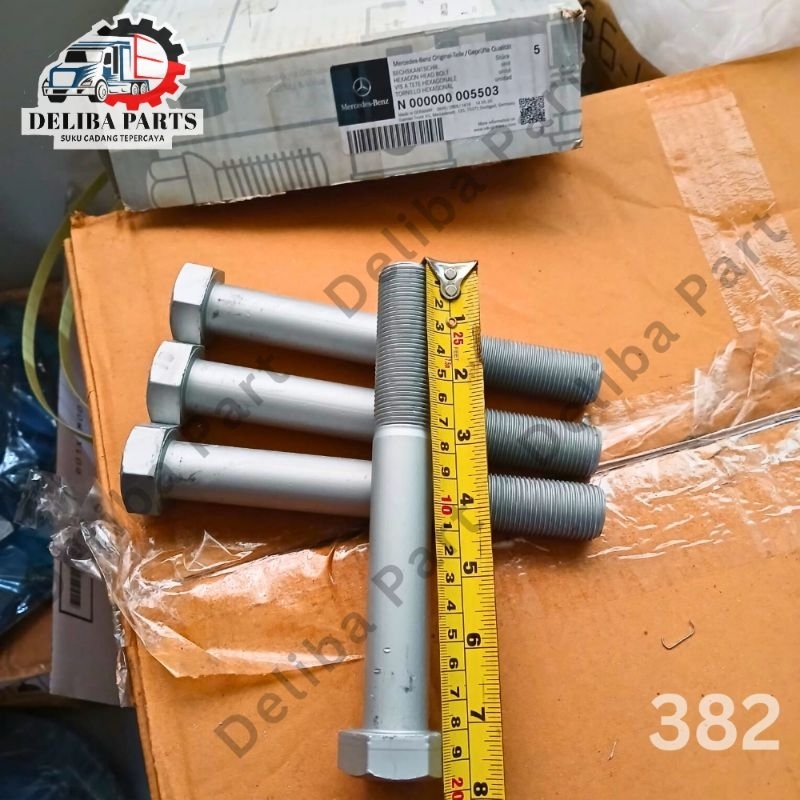Baut per depan/belakang panjang 19,5 cm tanpa mur, hexagon head bolt M24×2×180 - 10.9 Mercy Axor 162