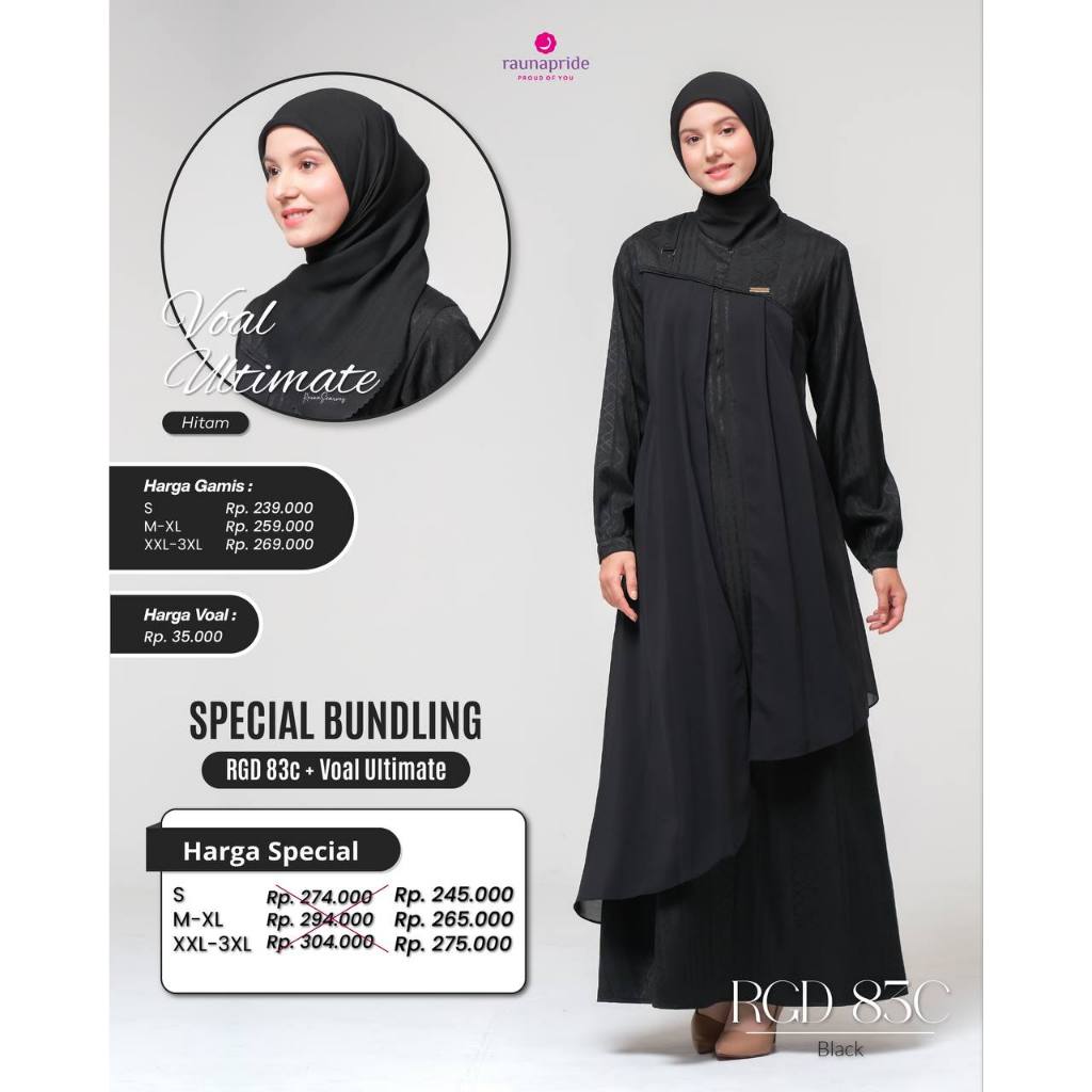 BAJU GAMIS WANITA TERBARU RGD 83C BY RAUNA