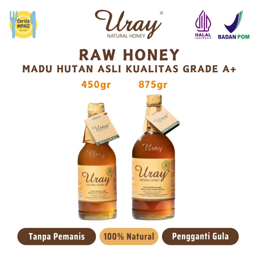 

Uray Botol Madu Hutan Asli Murni Kualitas Grade A+ | Original | Natural Raw Honey