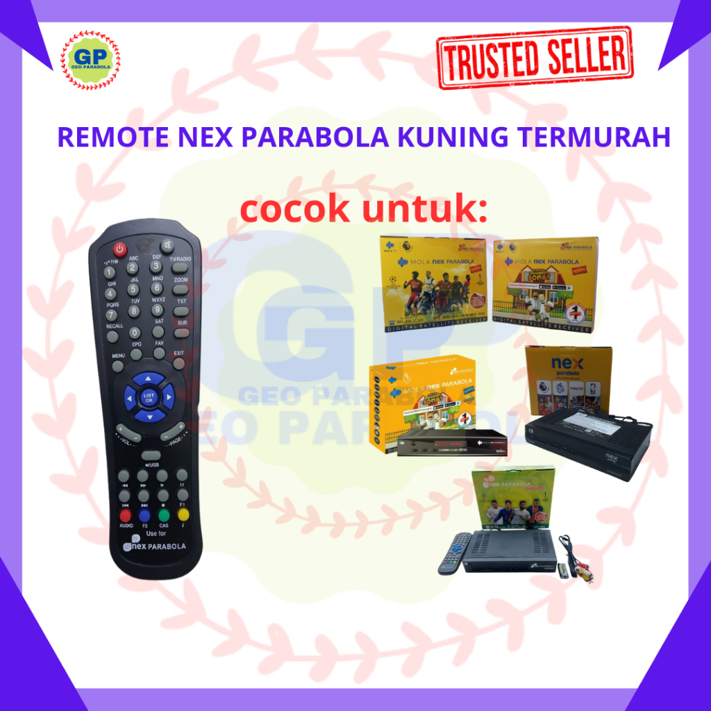REMOTE RECEIVER NEX PARABOLA KUNING/PUTIH/HITAM/GARUDA G1