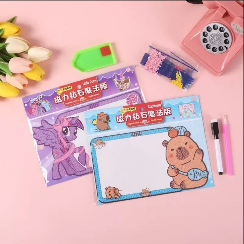 

[ULTRATOYS] DIAMOND PAINTING PAPAN TULIS MAGNET CAPIBARA