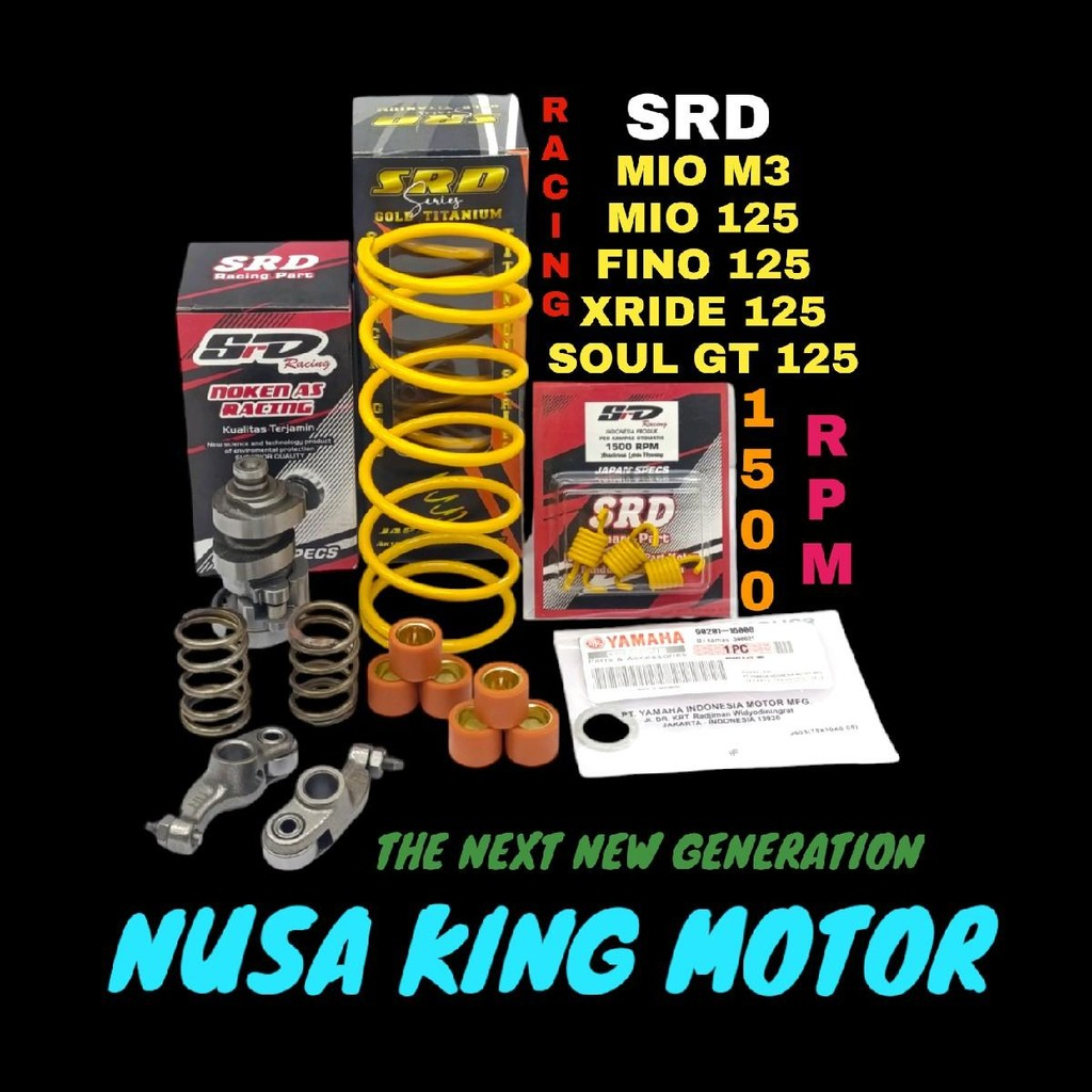PAKET PER CVT RACING DAN PAKET NOKEN AS RACING MIO M3 MIO SOUL GT 125 FINO 125 XRIDE 125 MIO Z MIO S