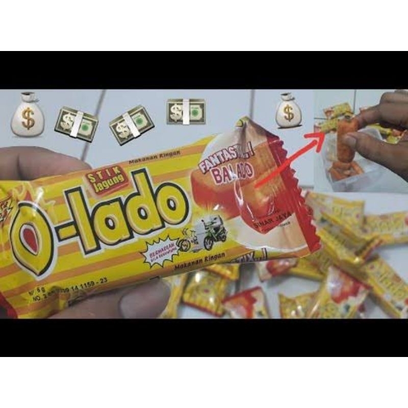 

Ciki Olado berhadiah uang tunai - snack Olado 1 dus isi 40 pcs