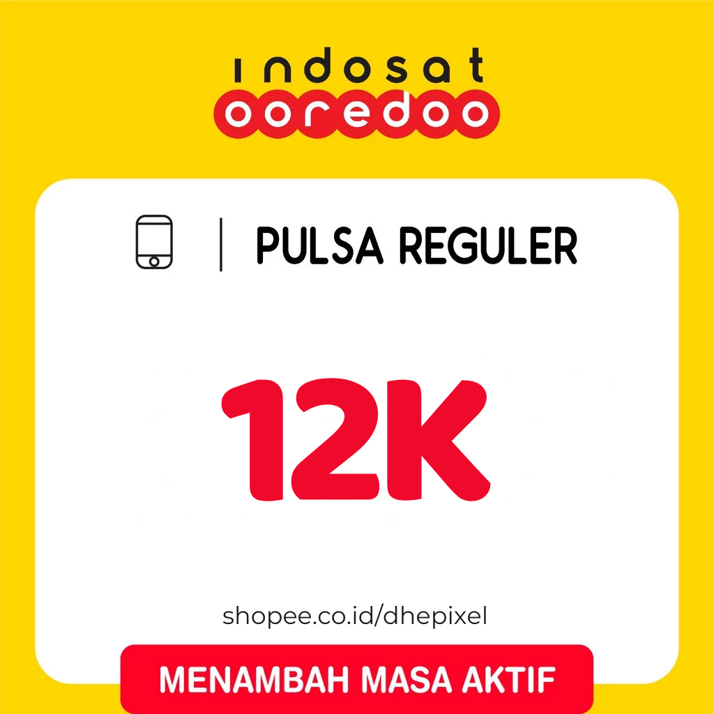 Pulsa Indosat Ooredoo IM3 Elektrik Reguler Murah 12 RB MURAH Menambah Masa Aktif Proses Cepat 5 Meni