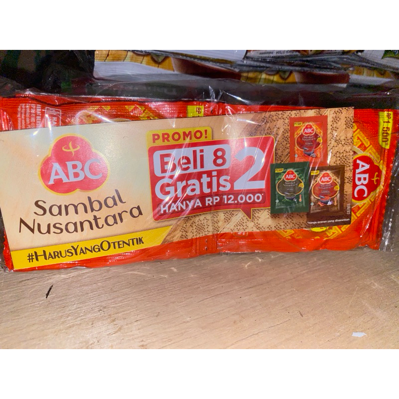 

sambal terasi abc 1 renteng isi 10 sachet