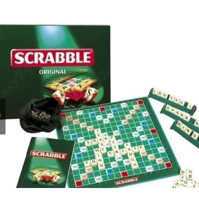 Mainan Scrabble board game bahasa indonesia dan bahasa inggris