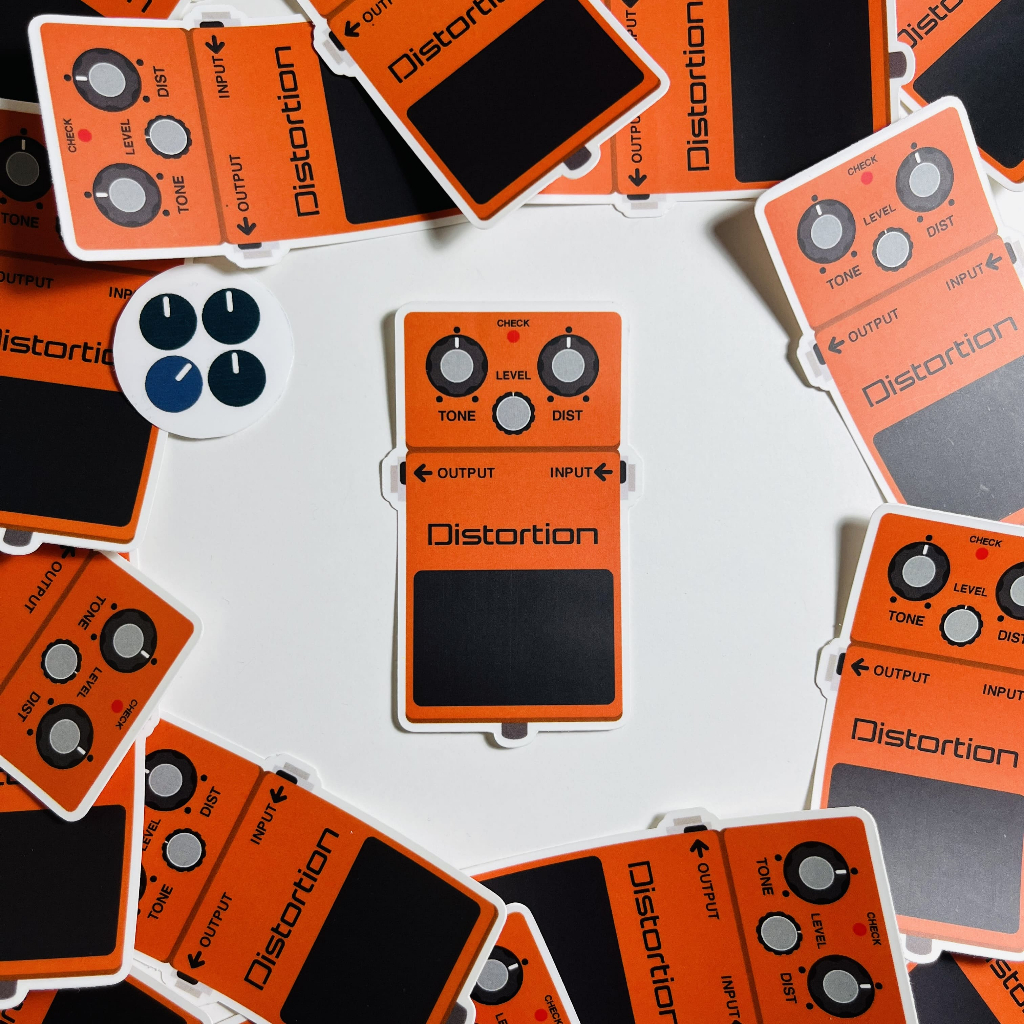 

PDLR - STICKER VINYL - BOSS DISTORTION - Edisi Pedal Gitar / Bass