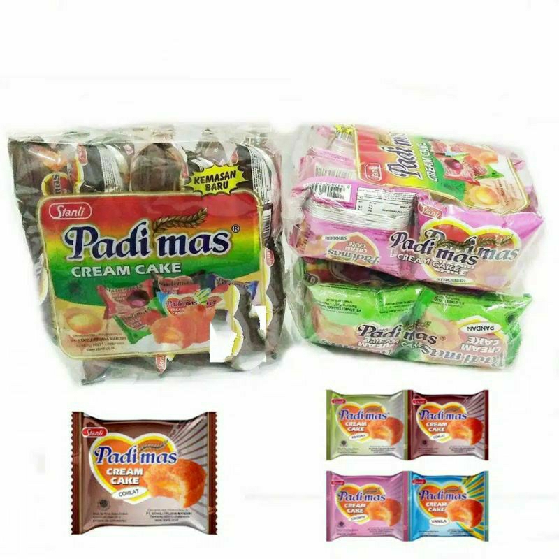 

Padimas Cream Cake Pack (Isi 10sachet@10gr) Coklat, Strawberry, Pandan, Vanilla, Mix, Brownies