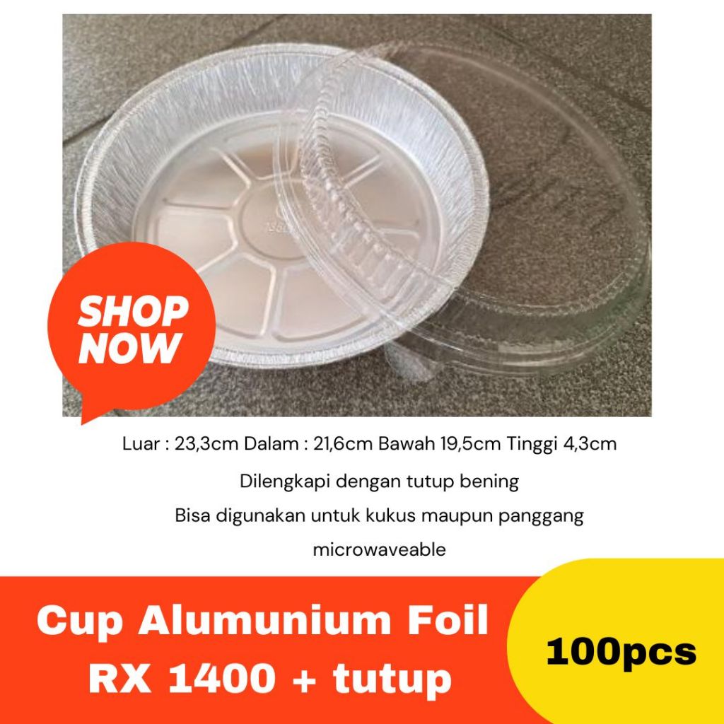 Cup Alumunium Foil  RX 1400 + tutup 100pcs