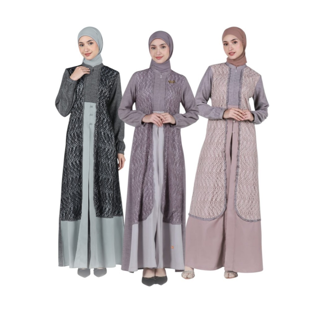 READY GAMIS NBRS KATUN WANITA FREYA LAVENDER ROSEWOOD BLACK ORIGINAL NIBRAS FASHION DRESS BAJU BUSAN