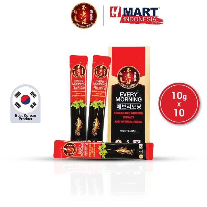 EVERY MORNING Korean Red Ginseng Extract And Natural Herbs 10 Sachets