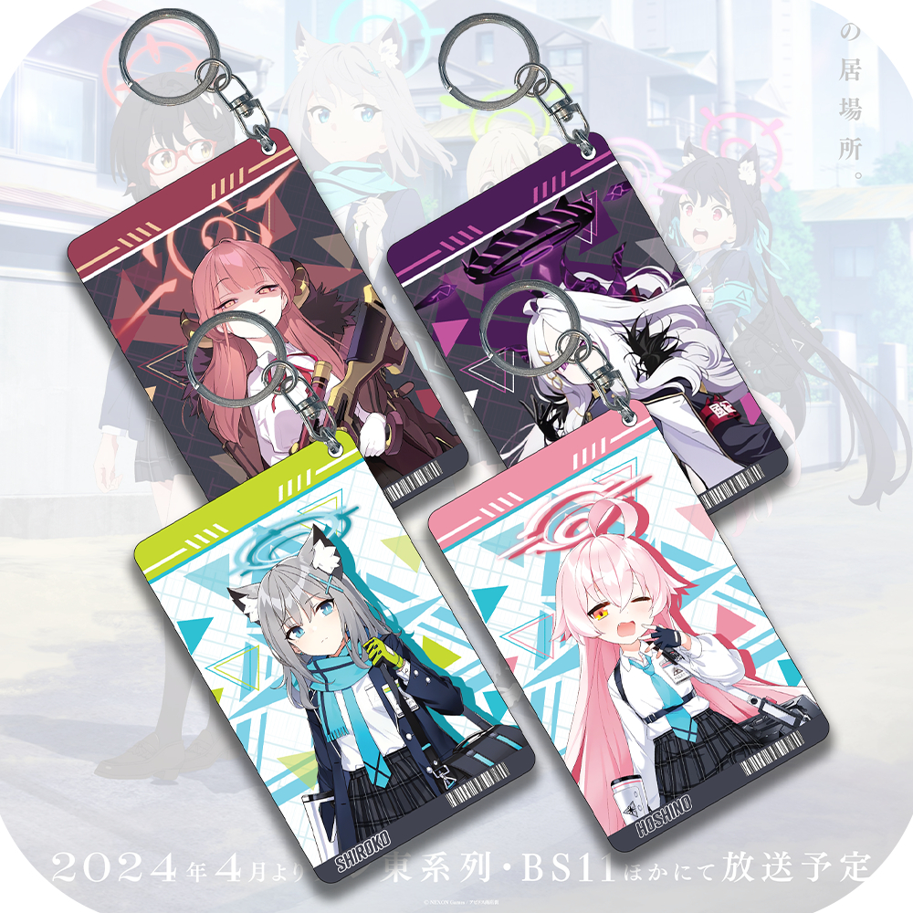 Gantungan Photocard/ID card Blue Archive, Gantungan Kunci PVC Anime