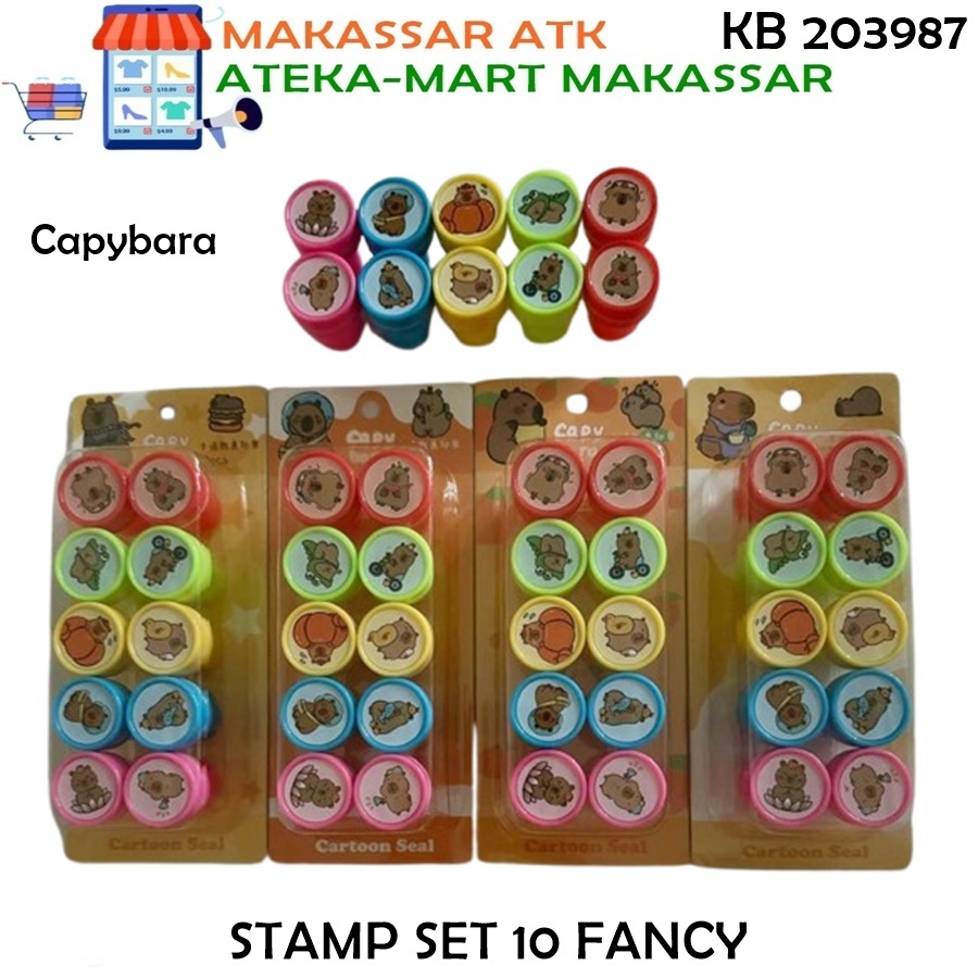 

[1SET/10PCS] STAMP SET 10 CAPYBARA UNICORN REWARD STAMPEL