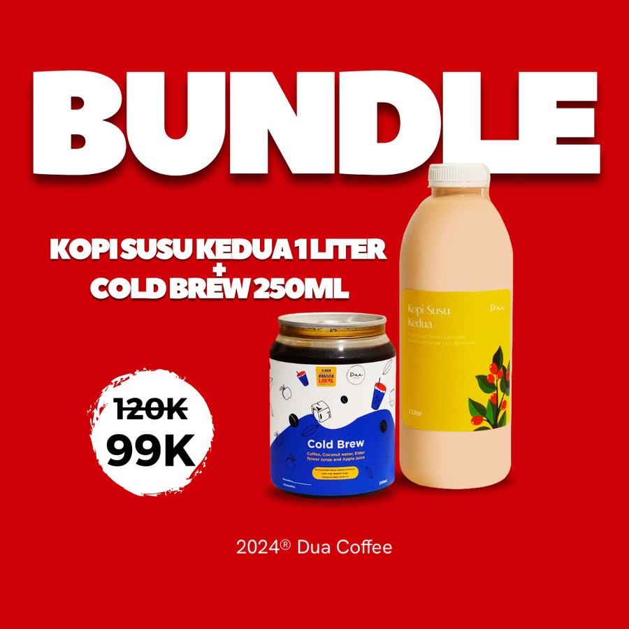 

Dua Coffee Bundle Minuman Kaleng Cold Brew 250 Ml + Kopi Susu Kedua 1 Liter