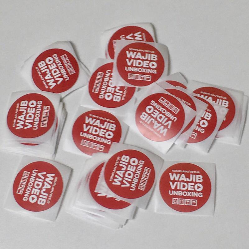 

sticker wajib video sticker fregile sticker jualan