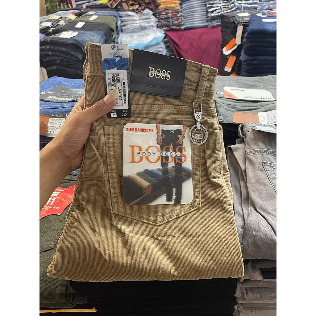 House Of Smith Celana Corduroy Pria - Corter Pants Brown - Corduroy Carpenter Pants