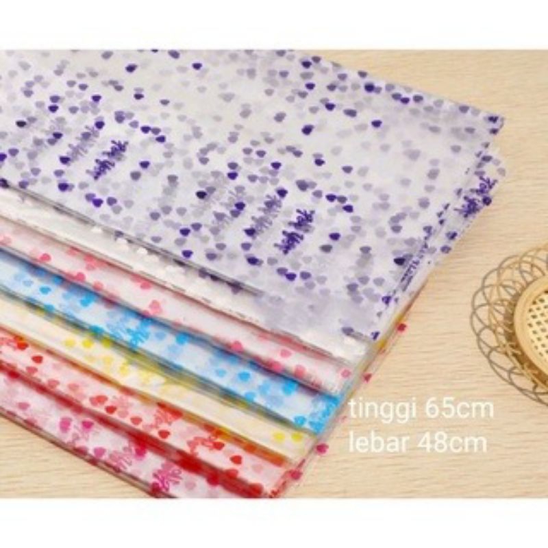 

(1lembar)Plastik Opp motif Love /Plastik kantongan parcel/plastik hampers/plastik buket/plastik parcel/plastik opp for you