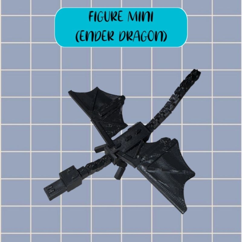 Figure Mainan Mini Ender Dragon Minecraft.