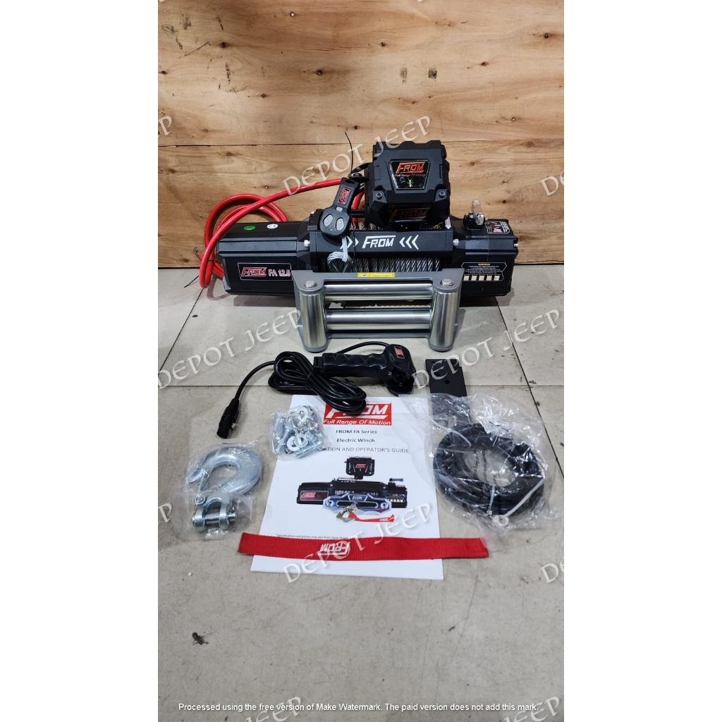 FROM WINCH 12500LBS 12VOLT WIRE ROPE/SLING BAJA