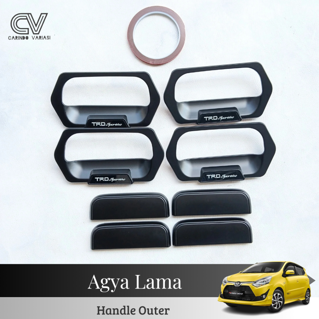 Cover Handle Outer Pintu Trd Sportivo Mobil Agya 2017 - 2022 Hitam