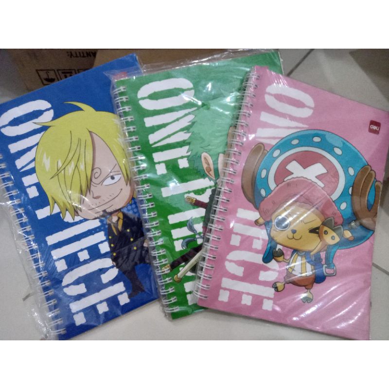 

Deli notebook one piece/ spiral notebook/ buku catatan 60 sheets 70gsm skyz
