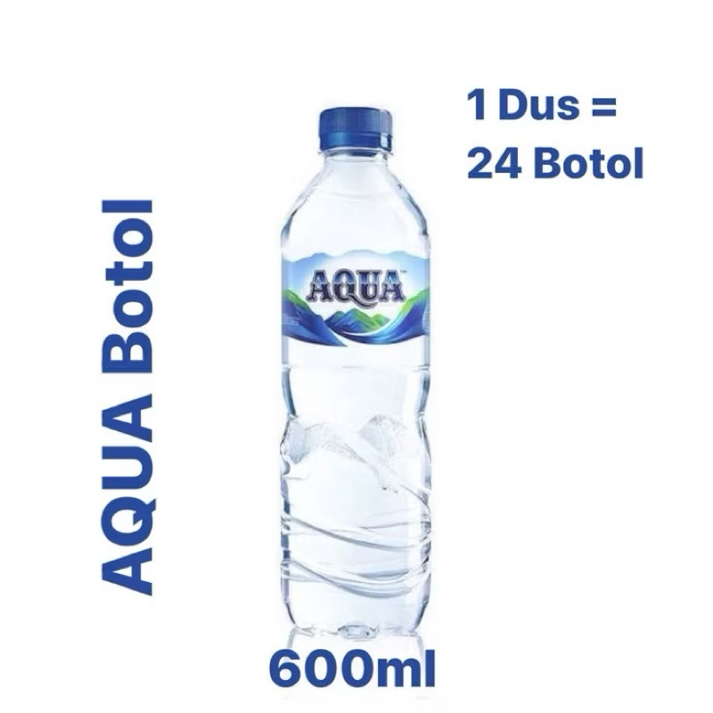 Aqua Botol 600ml 1 Dus - 24 botol