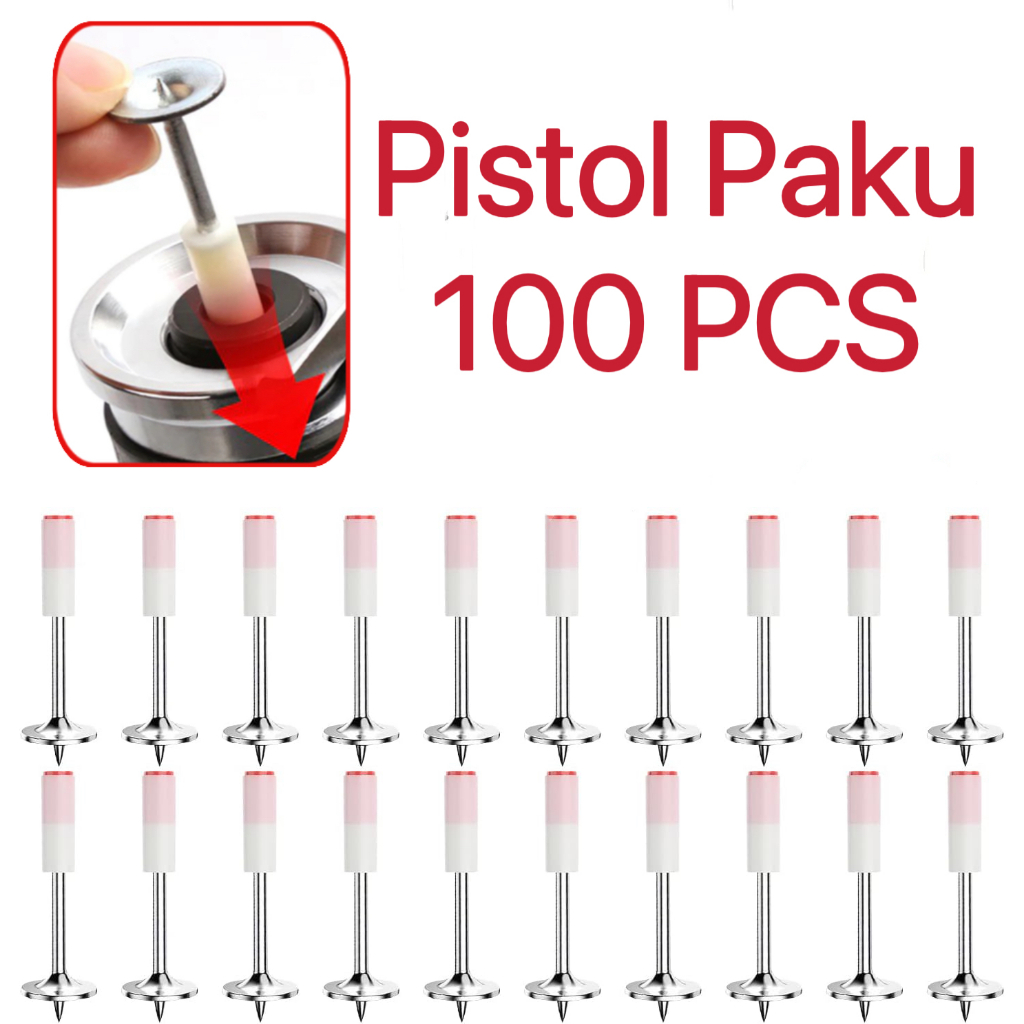100pcs Paku Beton Tembak Universal Paku Beton Isi Ulang Paku Tembak Utk Paku Tembak Manual /Ramset P