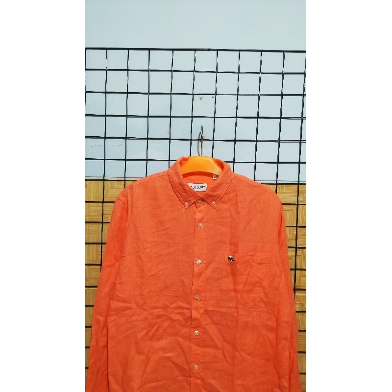 Kemeja Lacoste Polos Orange Second Original